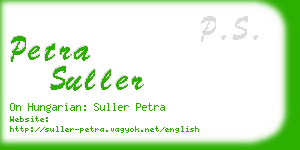 petra suller business card